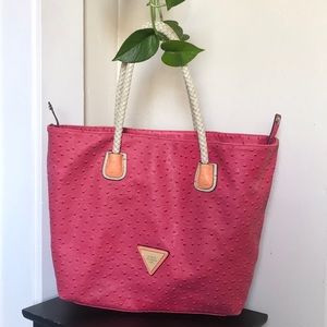Guess pink tote bag